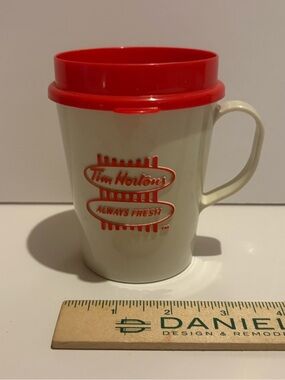 Tim Hortons Always Fresh Travel Mug with Lid Vintage Reusable Coffee Cup